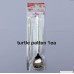 [QUEEN SENSE] Stainless Steel Spoon and Chopsticks 1Set / Turtle patten / tableware / Korean Kitchen - B01N6FCMJO